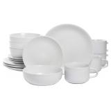 NEW $100 16pc Matte White Dinnerware Set