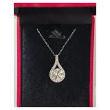 $2,245 App 3.72ct Light Blue Pendant & Chain