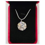 $8,750 App 30.00ct Moissanite Pendant Set