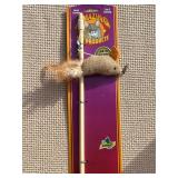 Catnip Burlap Feather Mouse Wand XL