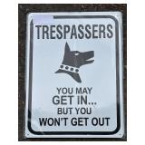 Trespassers Sign