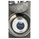 64 oz Marble Print Stainless Steel Pet Bowl