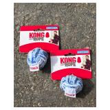 2 Piece Kong Puppy Rope Balls Blue