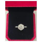$1,875 App 3.00ct Moissanite Ring Sz6