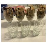Set of 7 Glass Cups