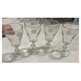 Set of 4 'The Keg' Cocktail Glasses