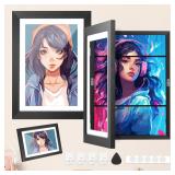 SEALED $33 (18'x13') Black Kids Art Picture Frame