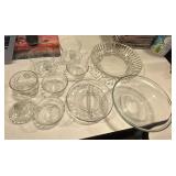Nine Assorted Glass Serving Dishes