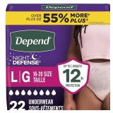 NEW $30 (L) Depend Adult Incontinence Underwear