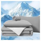 NEW $68 3PC (T) Cooling Comforter Set-Reversible