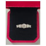 $2,100 App 3.60ct Five Prong Moissanite Ring Sz6