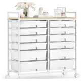 New $130 Rolling Cart with 12 Drawers,...