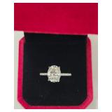 $2,000 App 3.18ct Oval Moissanite Ring Sz7