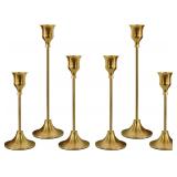 MISSING Set of 6 Brass Gold Candle Holders