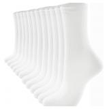 NEW (6-11) 6-Pairs Women's White Crew Socks