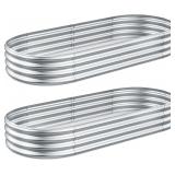NEW $120 (8x3x1) Galvanized Steel Garden Bed