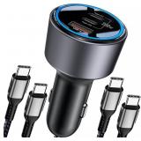 NEW $34 2PK TypeC to TypeC Cable w/3 Port Adapter