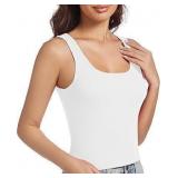 NEW (S) Women's Cropped Tank Top Square Neck