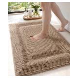 SEALED $40 DEXI Chenille Thick Bath Mat Non...