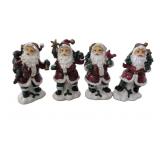 NEW 4PK 4' Santa Claus Figurines