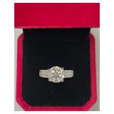 $1,845 App 4.44ct Moissanite Ring Sz6 1/4