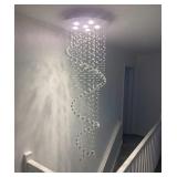 New $200 NEW Elegant Spiral Crystal Chandelier...