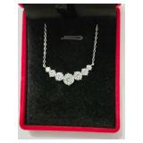 $1,710 App 2.8ct Blue Moissanite Necklace