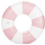 NEW $55 Pink Stripe Inflatable Tube Pool Float