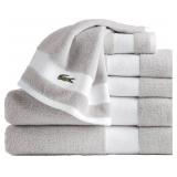 $100 Lacoste Sport Stripe Cotton 6-Piece Towel Set