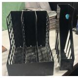 Two Plastic Folder / Magazine Organizers