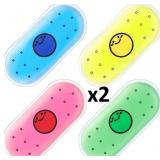 NEW 2 X 4PKS Kids Reusable Ice Packs