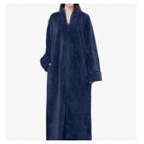 USED $34 (L) Womens Housecoat Zip Robe Fleece