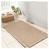 SEALED Checkered Bath Mat Non-Slip 17'X24'