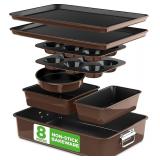 NEW $70 (8) Piece Nonstick Bakeware Set