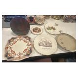 6 Assorted Plates & Plate Stand