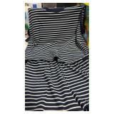 NEW (S) Blue and White Striped Women's Pyjama Set