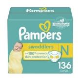 SEALED $54 Pampers Swaddlers Baby Diapers...