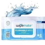 Wipemate ULTRA Flushable Butt Wipes 42ct