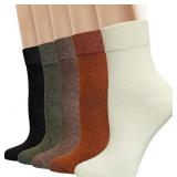 NEW 5PK Women's Cotton Crew Socks (Sz 5-8)