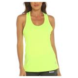 NEW (M) Womens Neon Green Racerback Tank Top