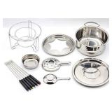 NEW $60 Stainless Steel Fondue Pot