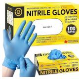 NEW 72HRS Blue Nitrile Gloves- XL