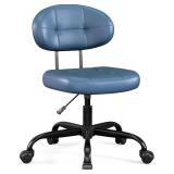 Misolant Vanity Chair, Small Armless Navy Blue