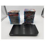 Samsung Blu-ray Player + 37 Movies (Used)