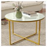 New $155 NEW Round Coffee Table, 27.6' Modern...