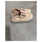 (26) Toddler Shoes Beige Canvas Slip