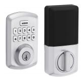 $98 Weiser Powerbolt 3 Satin Chrome Keyless