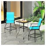 NEW $220 Patio Bar Set 3pcs | Color Teal