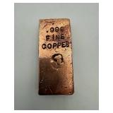999 Fine Copper Bar 547g (Hand Poured)