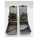 Drill Bit Sets in Metal Cases (Incomplete, Used)